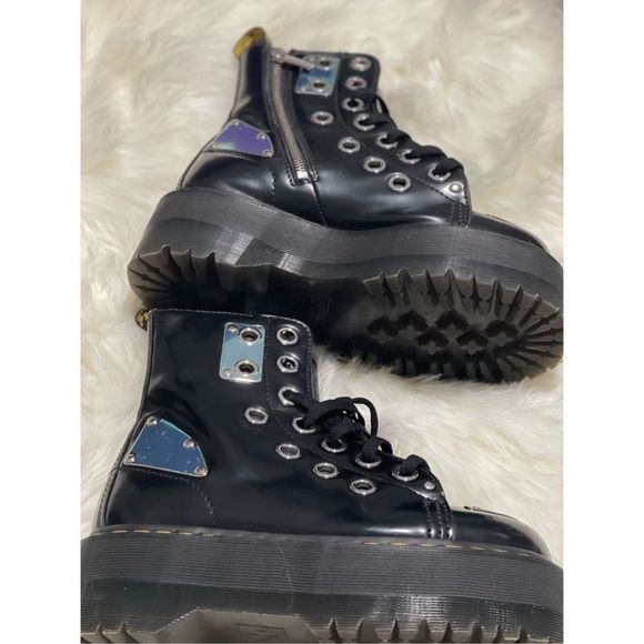 Not for sale***Dr. Martens Jadon max Rebel platform metal leather boots 8 - Picture 5 of 12